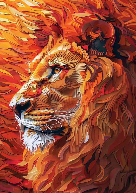 The orange and yellow Lion head