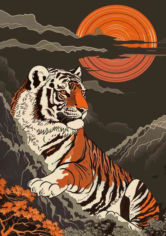 Tiger in the mountains