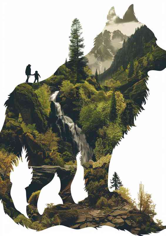Walking up the mountain Dog