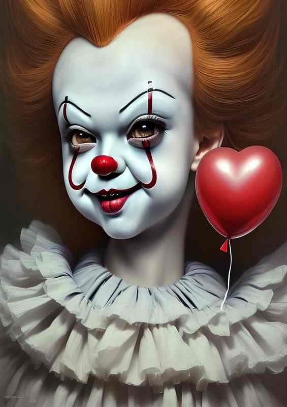 Pennywise With Love Heart Ballon
