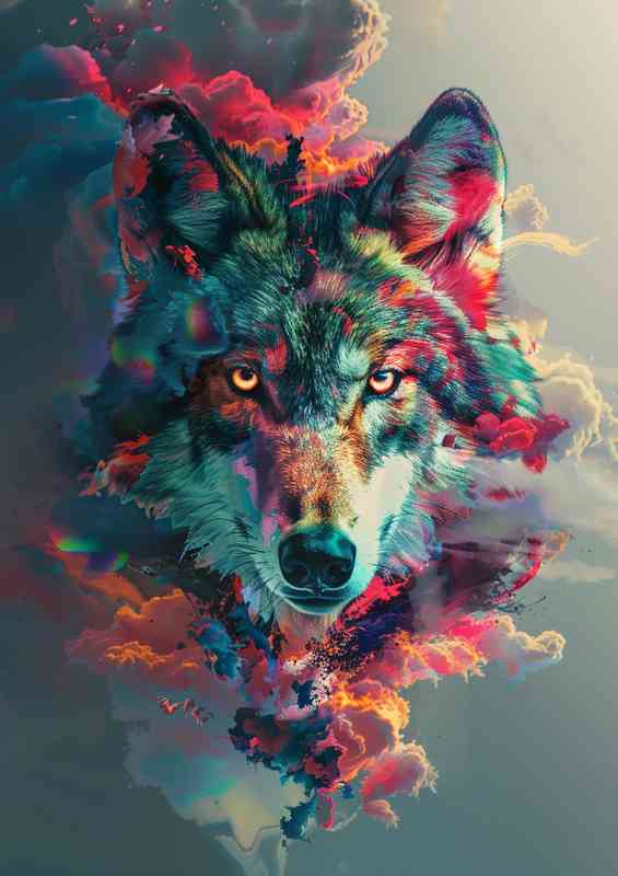 Wolf with big eyes