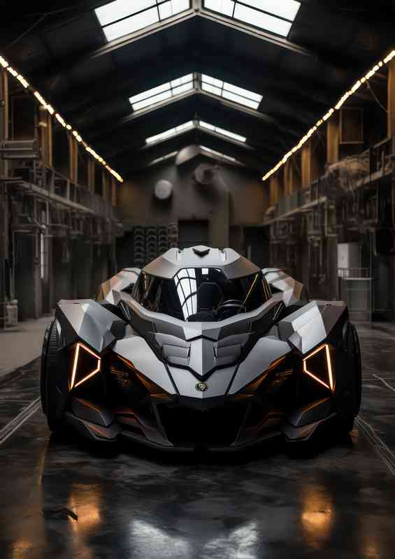 Concept car for the future in silver