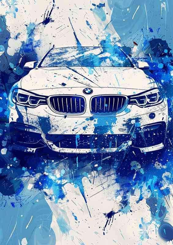 Design an artistic featuring the BMW