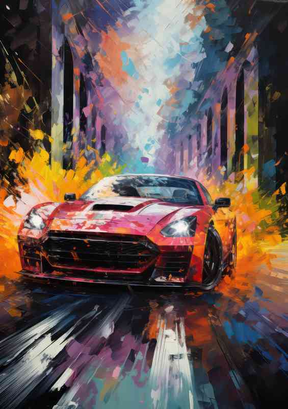 Fast and furious style painted street car