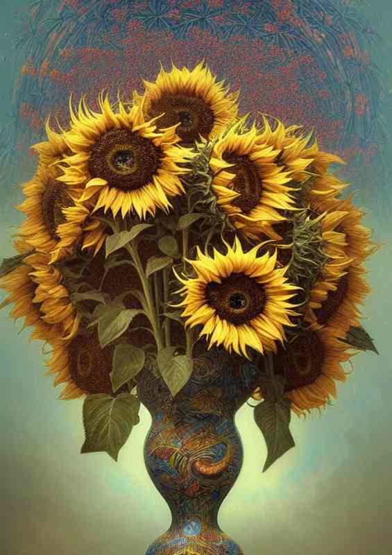 Vase Of Sunflowers