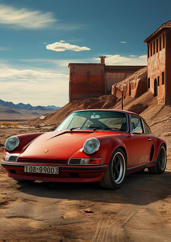 Porche 911 in red