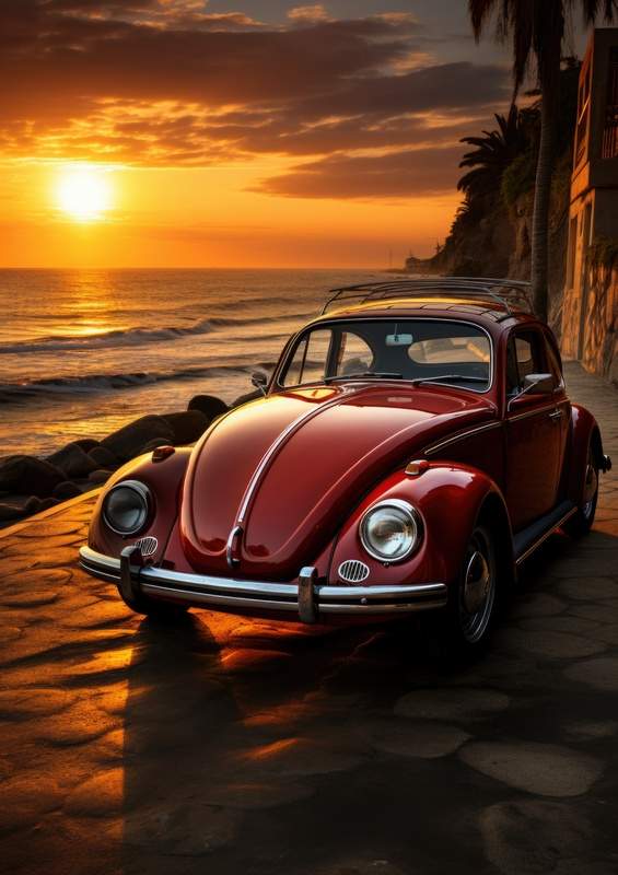 Red Beetle at sunset