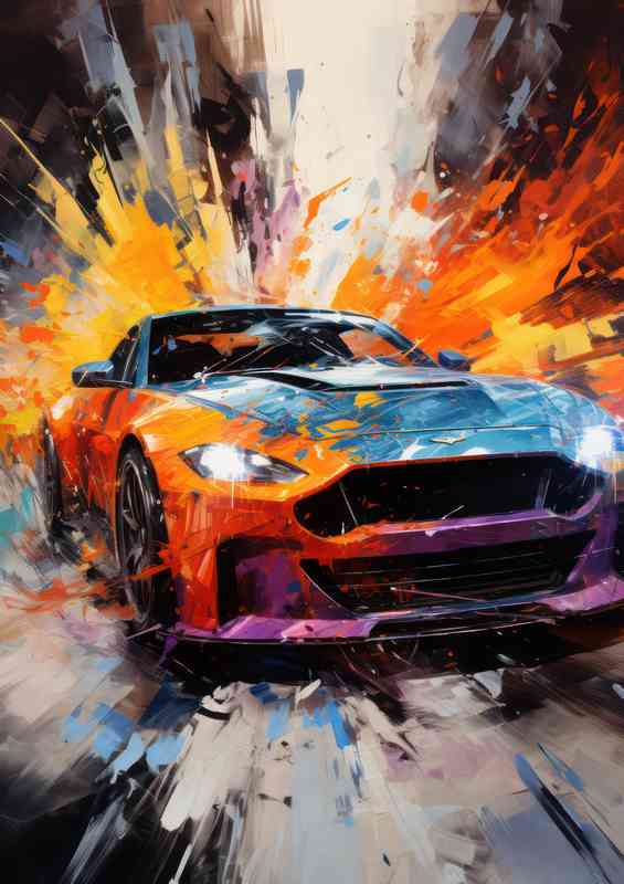 Splash art painted super cool car