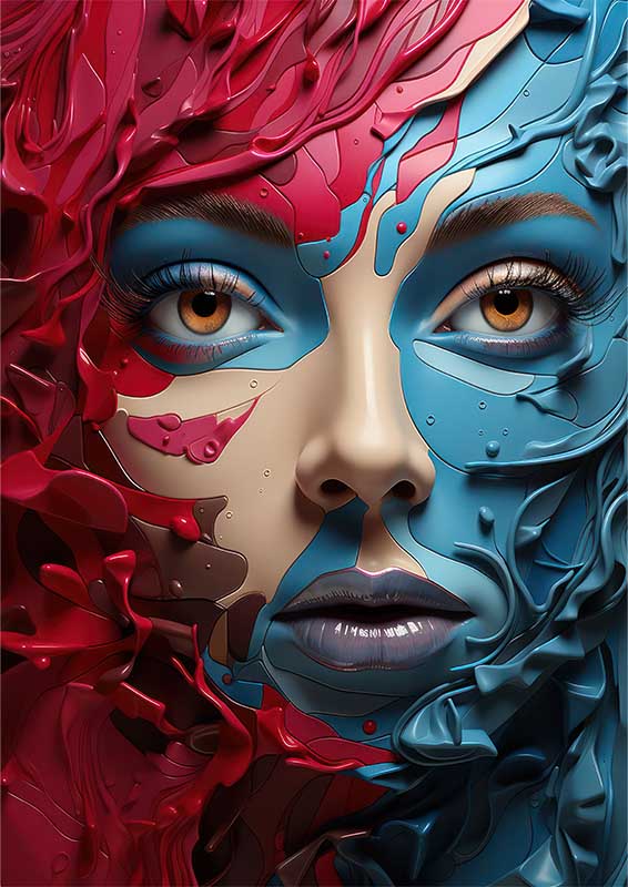 Color palette poster art abstract