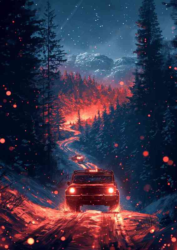 Truck driving through the valleys