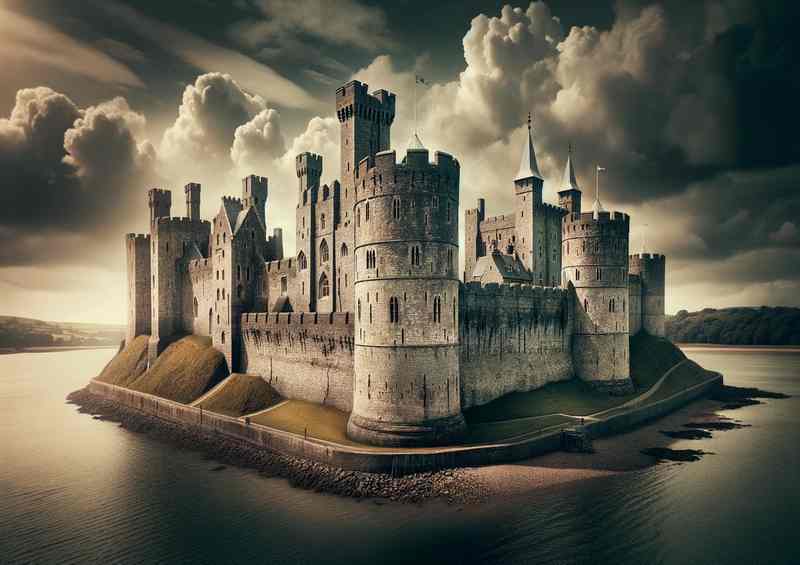 Caernarfon Castle Gwynedd Historic Fortified Walls