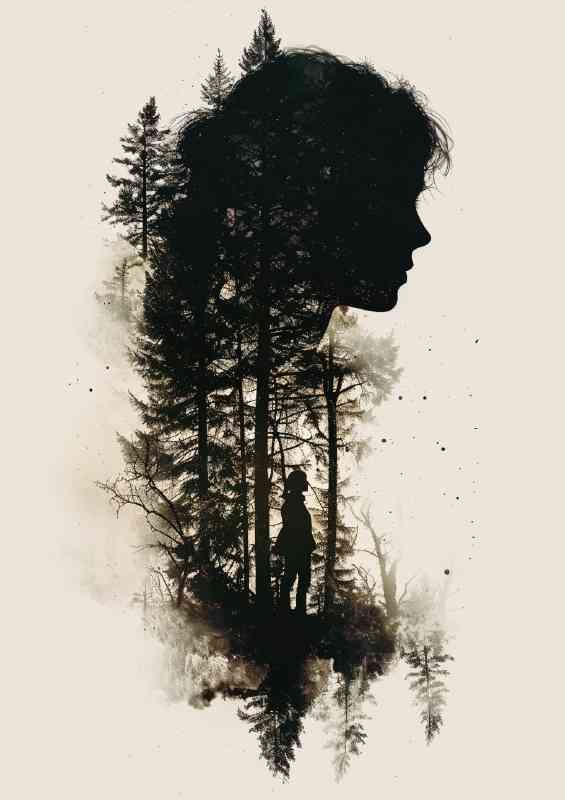 Exposure lady and the forest