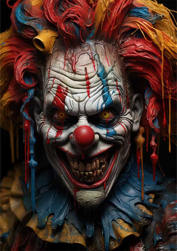 Colorburst Countenances scary clown hyper neo