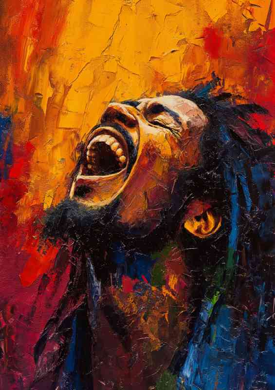 Bob Marley pallet Knife painting singing