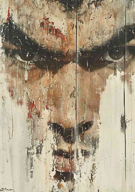 Bruce Lee pallet knife painting that represents | Metal Poster