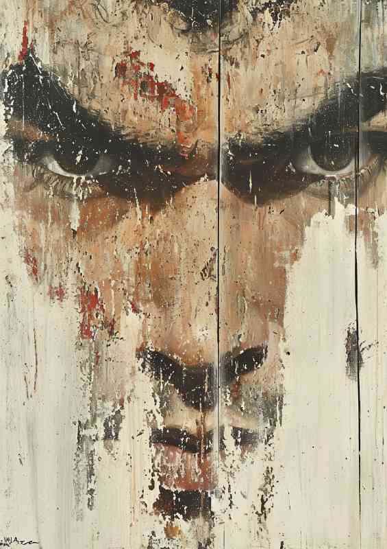 Bruce Lee pallet knife painting that represents