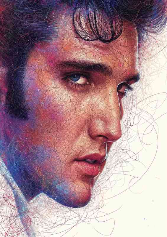 Elvis Presley doodle pencil art