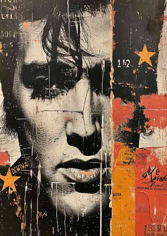 Elvis Presley pallet knife painting style