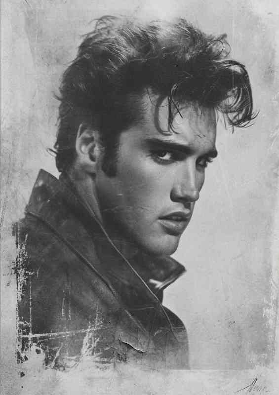 Elvis Presley pencil drawing that represents art