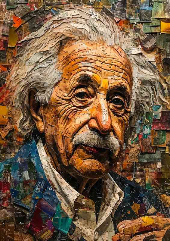 Frank Albert Einstein pallet knife painting