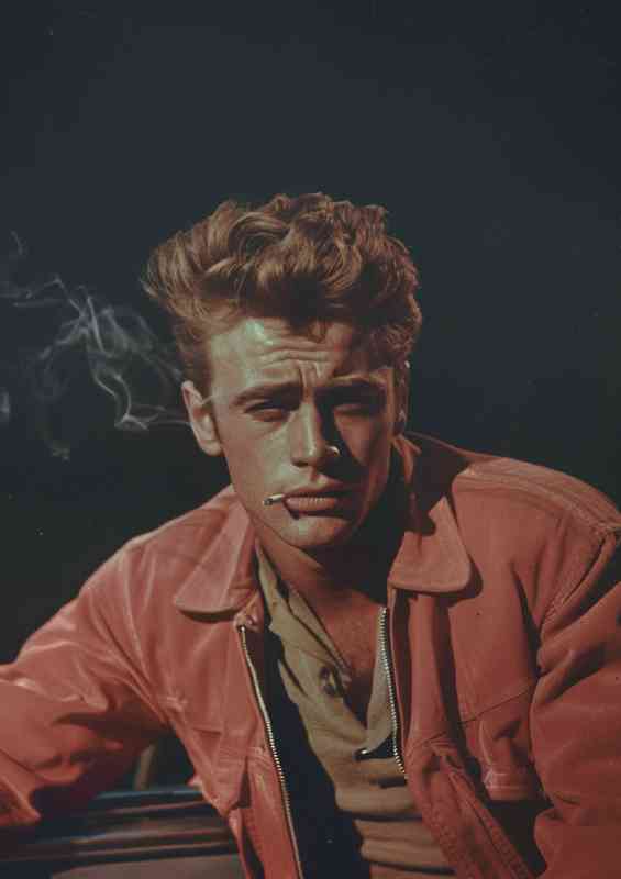 James Dean wearing an open jacket