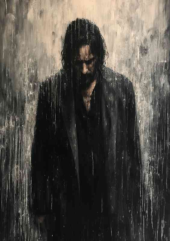 Keanu Reeves a pallet knife painting