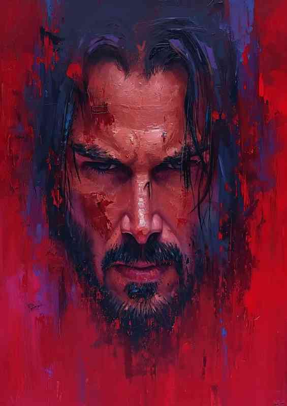 Keanu Reeves pallet knife painting