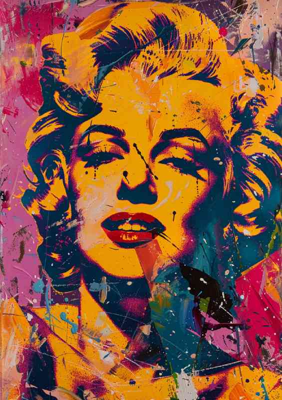Marilyn Monroe with vibrant colours art