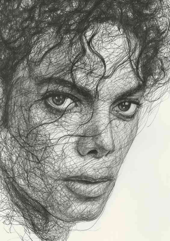 Michael Jackson doodle pencil drawing art