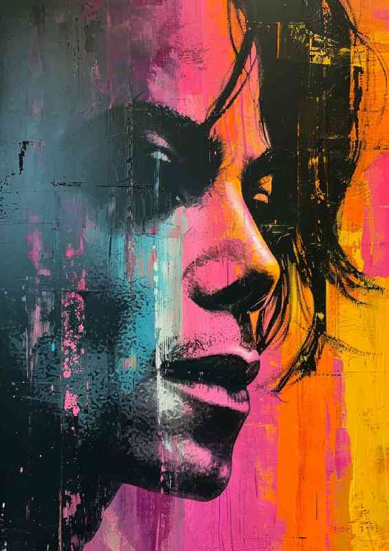 Michael Jackson pallet knife painting face