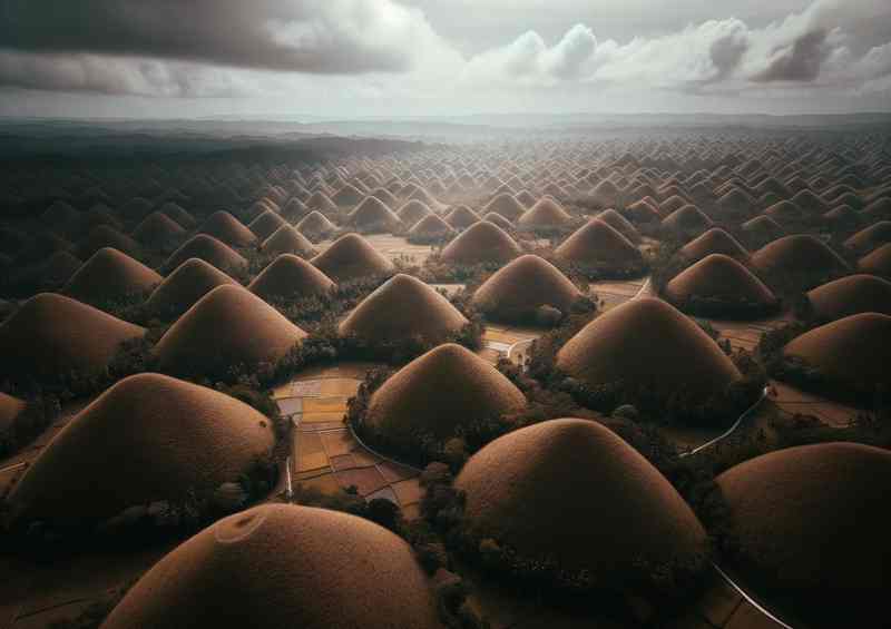 Ph Hills 100s Symmetrical Mnds Dottng Lndscpe