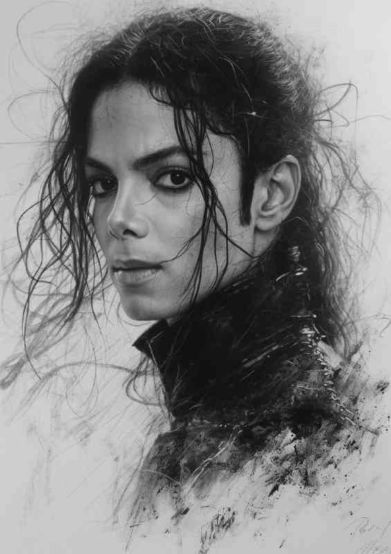 Michael Jackson pencil drawing that represents