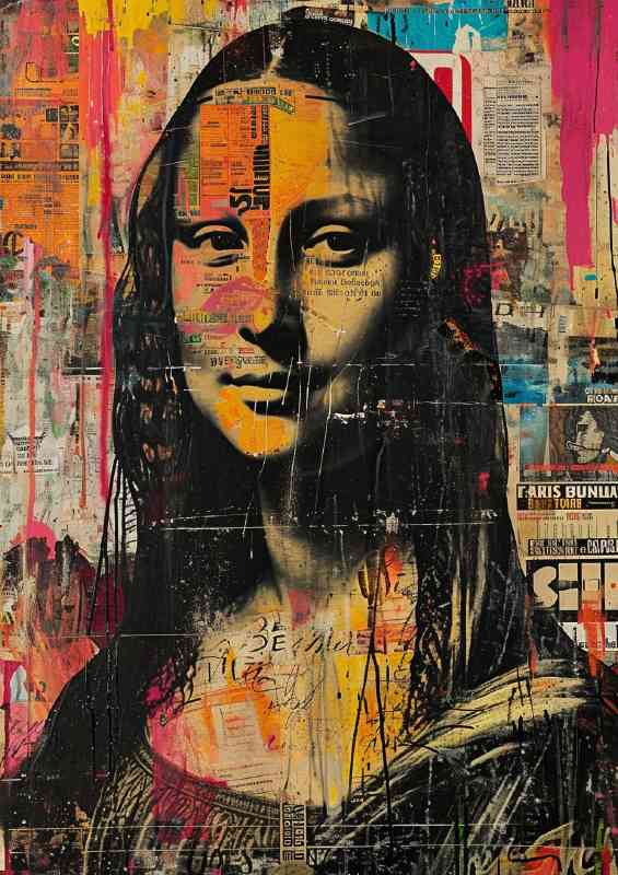 Mona Lisa an artlike collage of the face