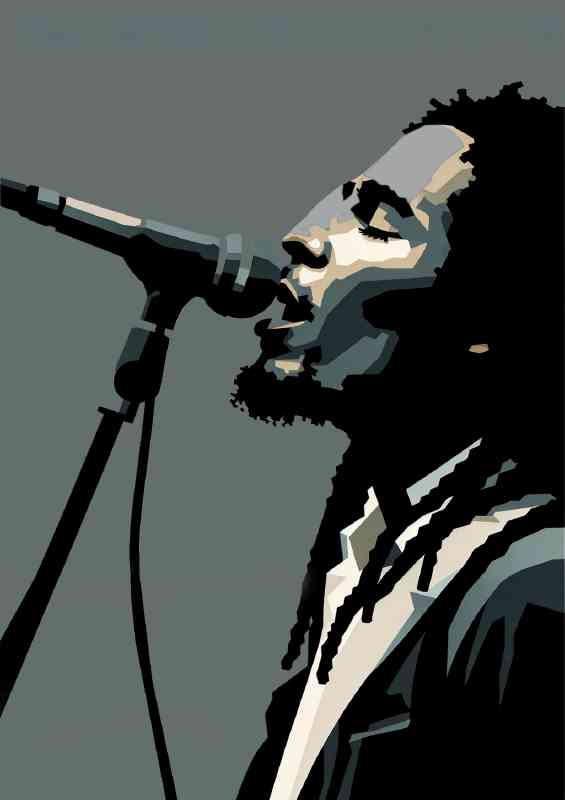 Bob Marley minimalism painting