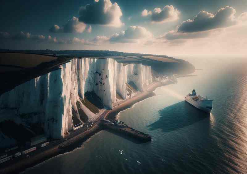Coastal Wonder Cliffs of Dover in Kent iconic