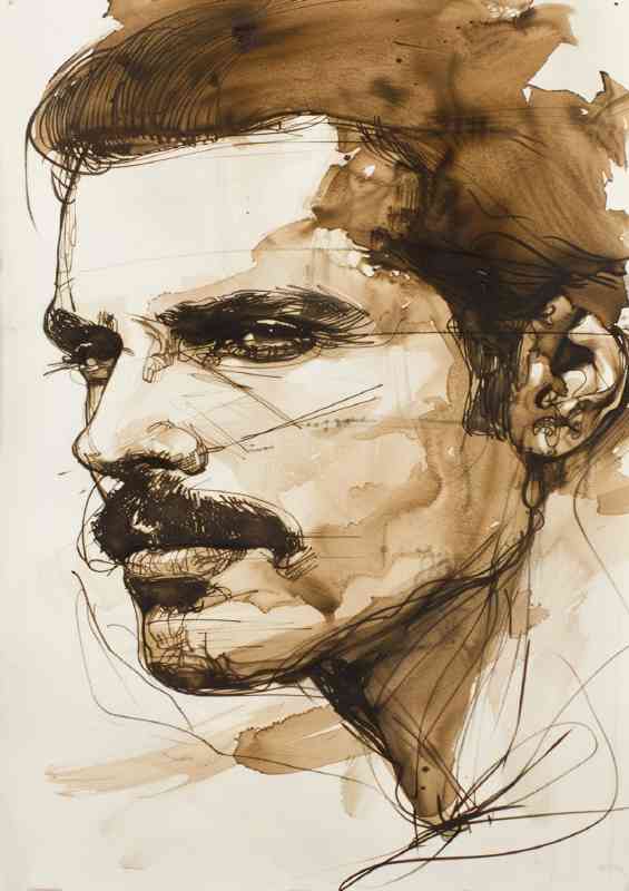 Freddy Mercury abstract sketch