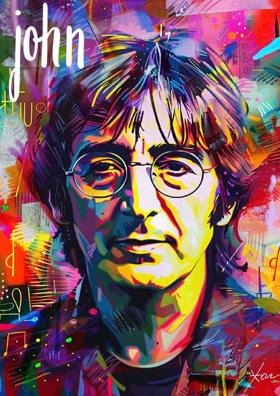John Lennon colorful painting