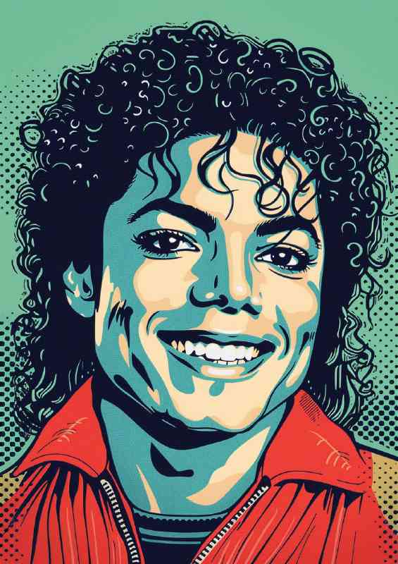 Michael Jackson in the style pop art