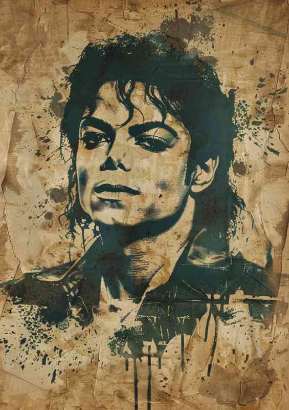 Michael Jackson textured stencil style