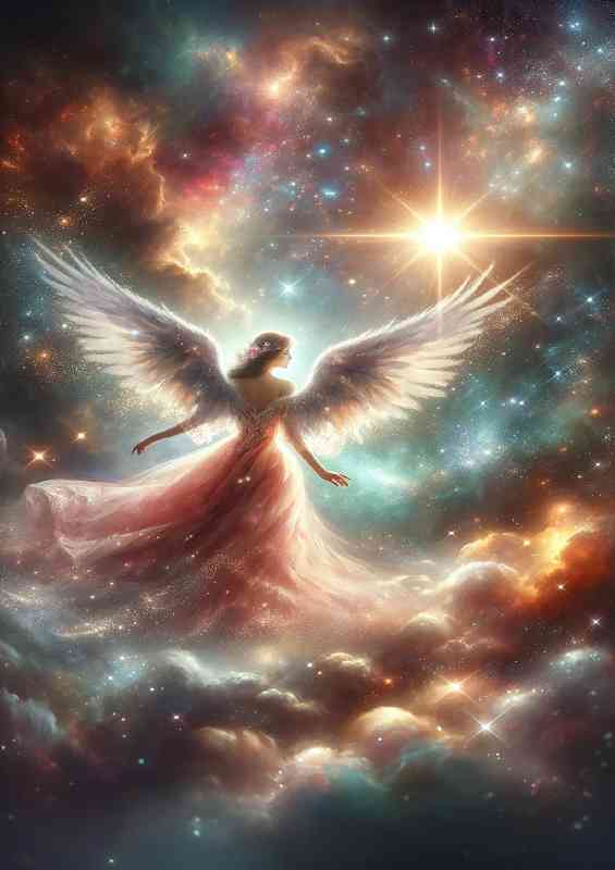 Angel the cosmos her dress and wings infused with stardust