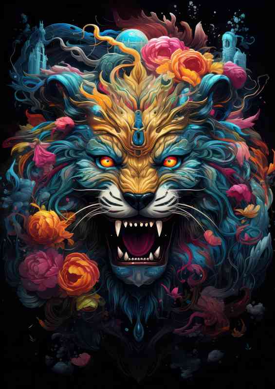 Big Fantasy Cat mythical head
