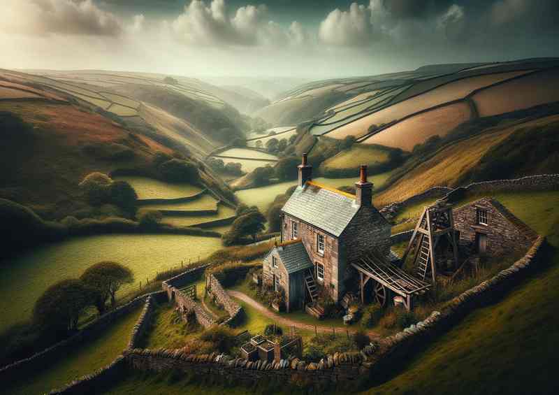 Cornish Inland Beauty Rolling hills ancient stone walls