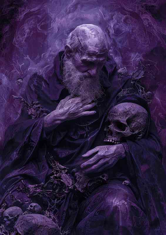 Man with his arms around a wizard