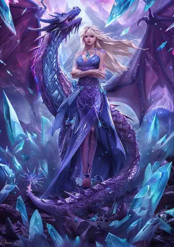 Purple Dragon blue crystals