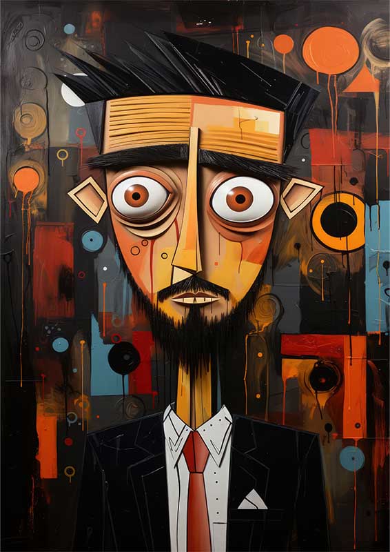 Expressive Colorplay man in the suit
