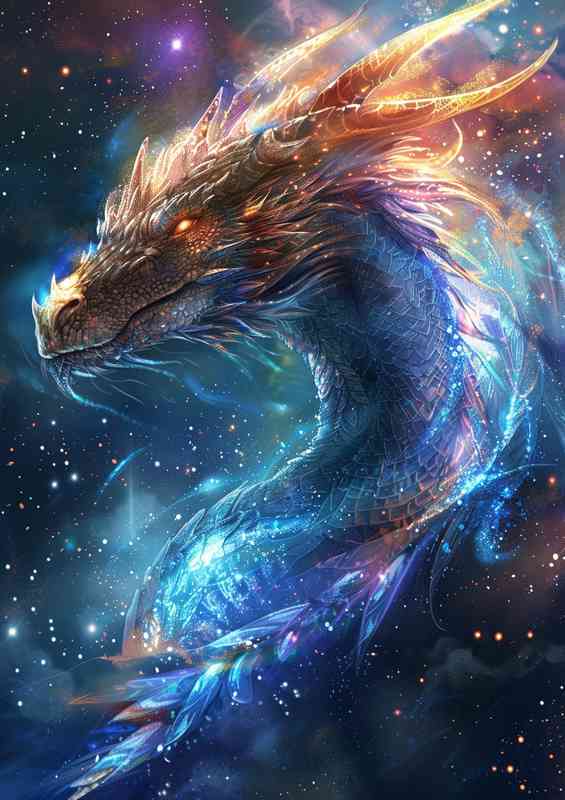 Trance dragon in space