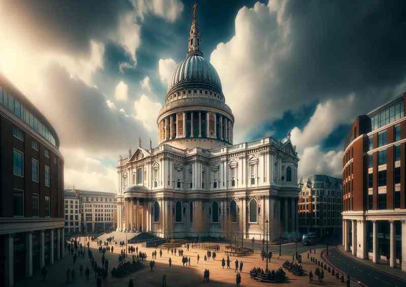 Domes Grandeur Above St Pauls Cathedral in London