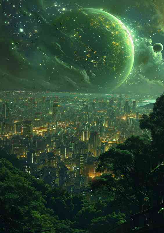 Different worlds twin planets in green
