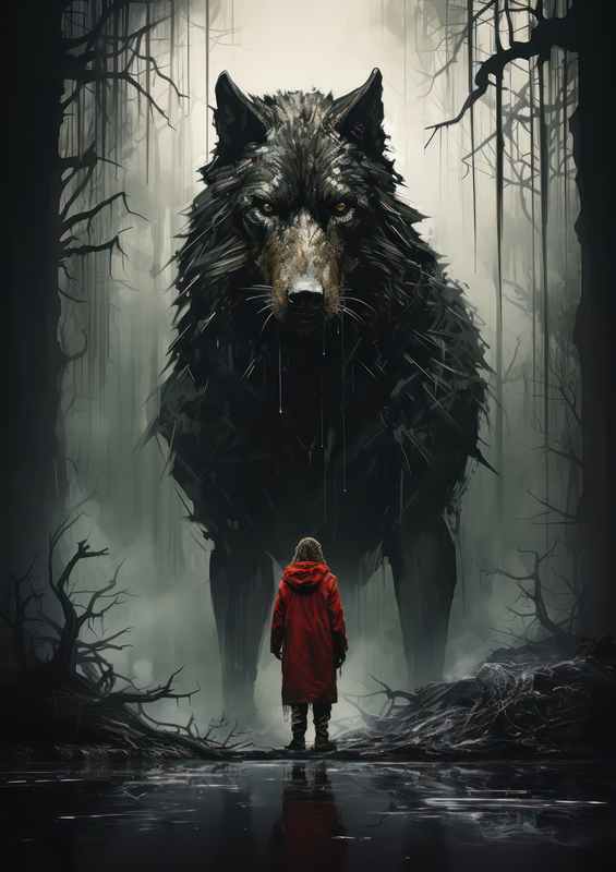 Riding hood meeting her protector