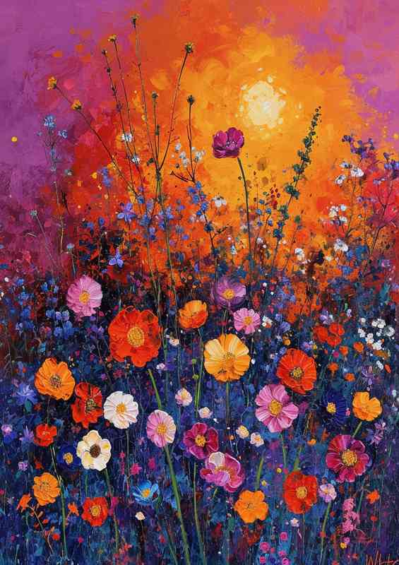 Amazing flowers ar night in full bloom